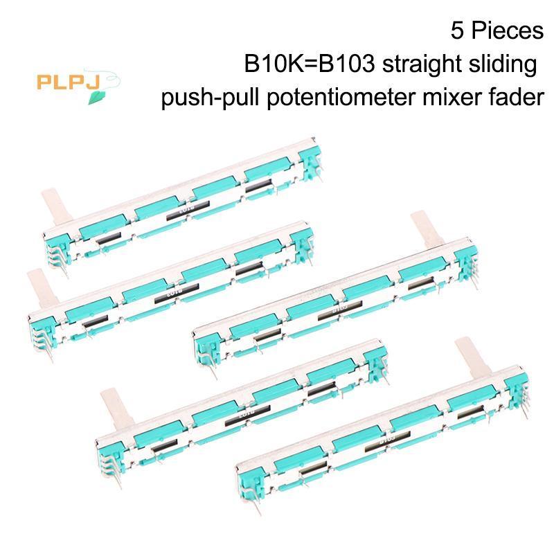 PLPJ 5 ชิ้น 75 MM Double B10K Oril B10KX2 Behringer Pot Mixer Fader ใหม่