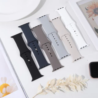 สายซิลิโคนอ่อน for Smartwatch Ultra/SE 3 2 Iwatch Series 11 10 9 8 7 49 46 45 44 42 41 38มม. สายยางเปลี่ยนสายรัดข้อมือ