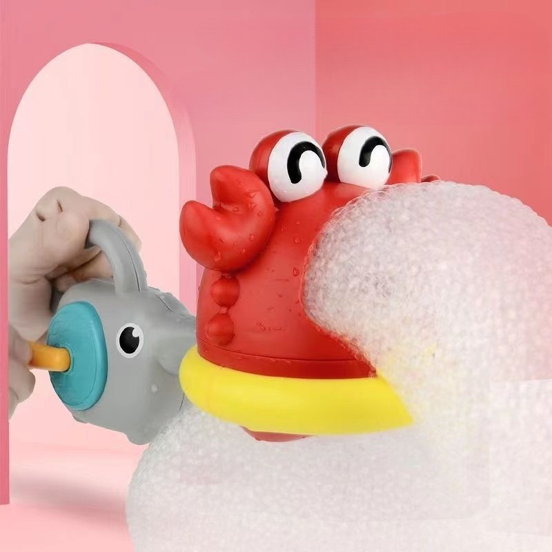 💦พร้อมแล้ว💦ของเล่นอาบน้ำสวนน้ำแสนสนุก ปูทำเครื่องทำฟองสบู่ ส่งเสริมการพัฒนาเด็ก - รูปที่ 5