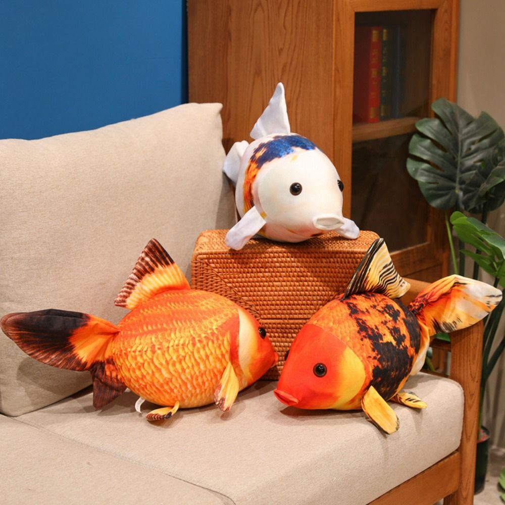 JARRED จําลองปลาทองของเล่นตุ๊กตา,ตุ๊กตาสัตว์กอดหมอนการ์ตูนปลายัดตุ๊กตา,นอน Mate ของเล่นการ์ตูนปลาสีเขียวนุ่มอะนิเมะหมอนตุ๊กตาเด็กของขวัญ - รูปที่ 2