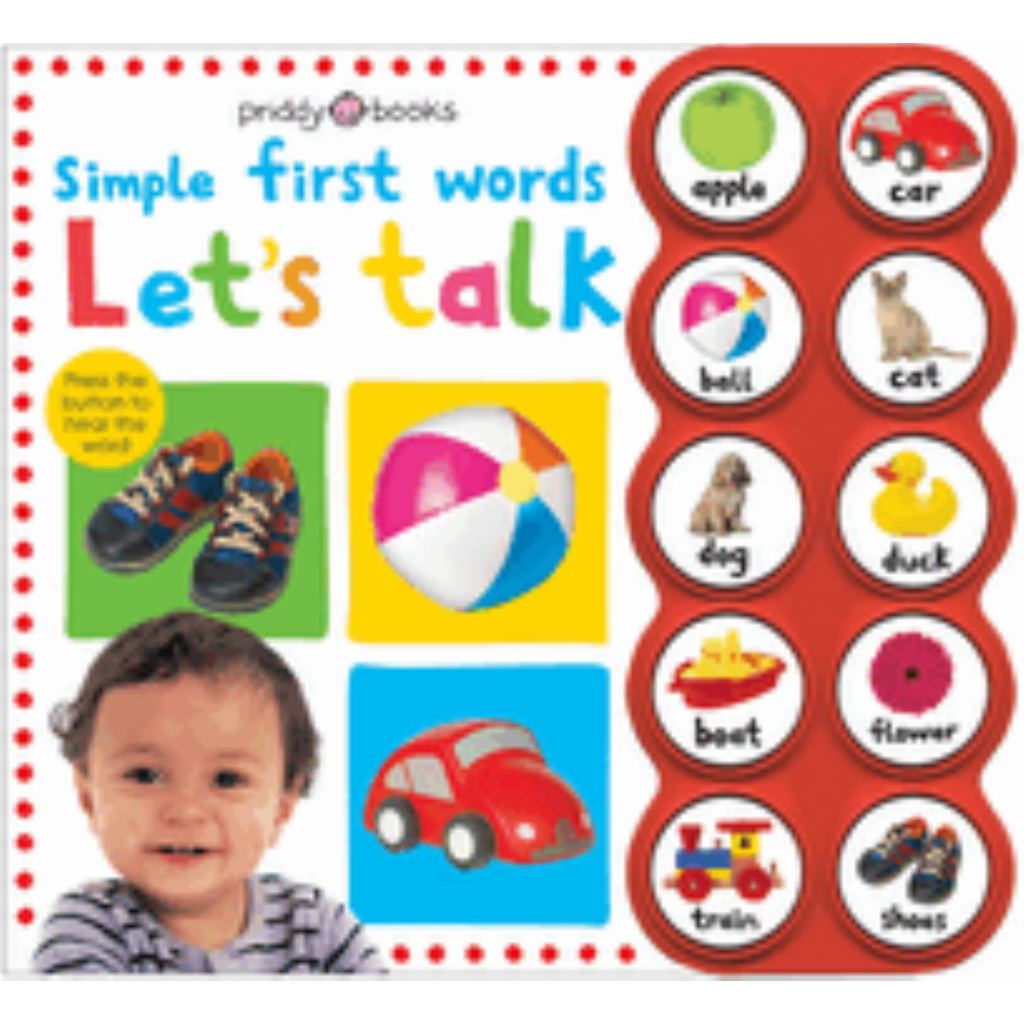 Simple First Words Lets Talk Board Book Engaging Educational Sound Book Featuring Press and Play Sou