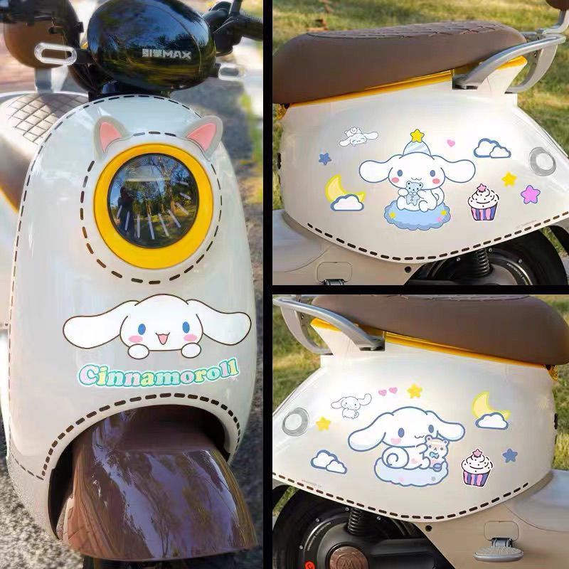 【Ready Stock】 Electric Car Motorcycle Car Stickers Yugui Dog Big Ears Dog Yadi Battery Car Decorativ