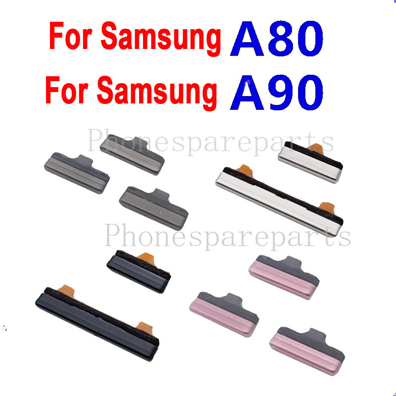1PCS ปุ่มปรับระดับเสียงปุ่มสําหรับ Samsung A80 A90 A8050 A9080 5G เปิด/ปิดหน้าจอไฟฟ้าปุ่มล็อคด้านข้างคีย์อะไหล่ซ่อม ราคา ถูกที่สุด ดีลบีเคเค