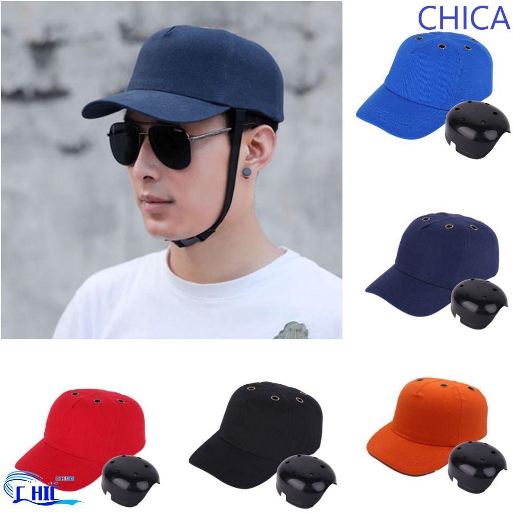 CHICA หมวกแข็งนิรภัย, ด้านบน 6 หลุมสายรัดปรับได้ Bump Cap เพื่อความปลอดภัย, คุณภาพสูง Breathable Hard Cap Shell ABS Inner Shell หมวกนิรภัยสเก็ตบอร์ด