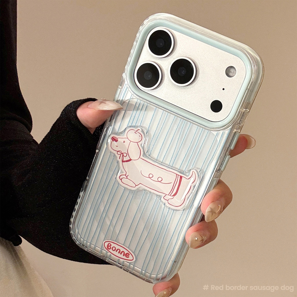โปร่งใสเกลือทะเลสีฟ้าลายลูกสุนัขป้องกันเคสโทรศัพท์เหมาะสําหรับ ทีพียู สําหรับ ไอโฟน 11 12 13 14 15 16 17มือโปร สูงสุด