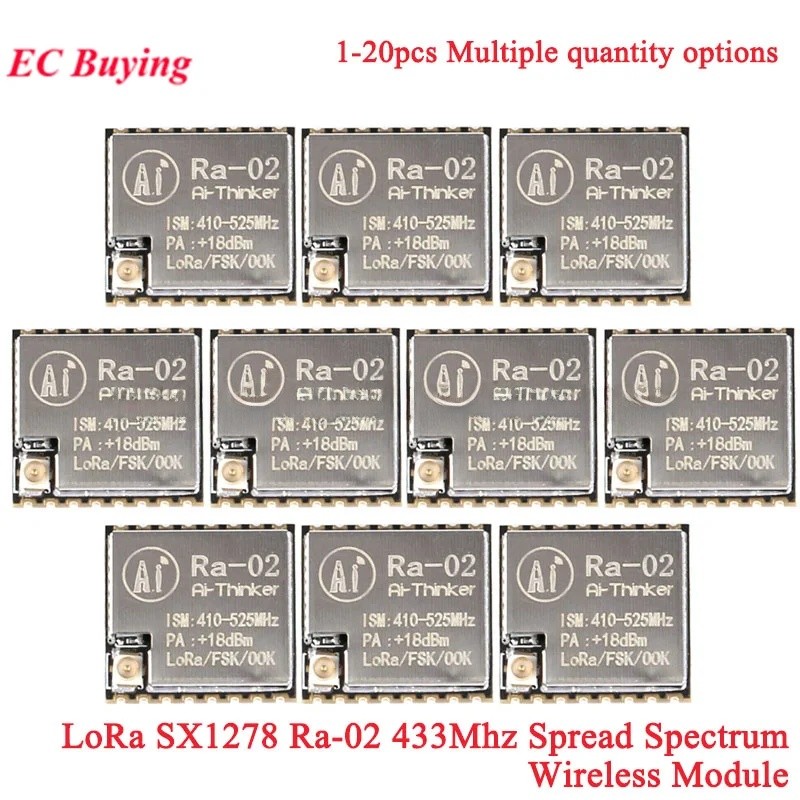 20 ชิ้น/1 ชิ้น LoRa SX1278 Ra-02 433M WIFI ไร้สาย Spread Spectrum Transmission โมดูล 10 กม. SPI DIY 