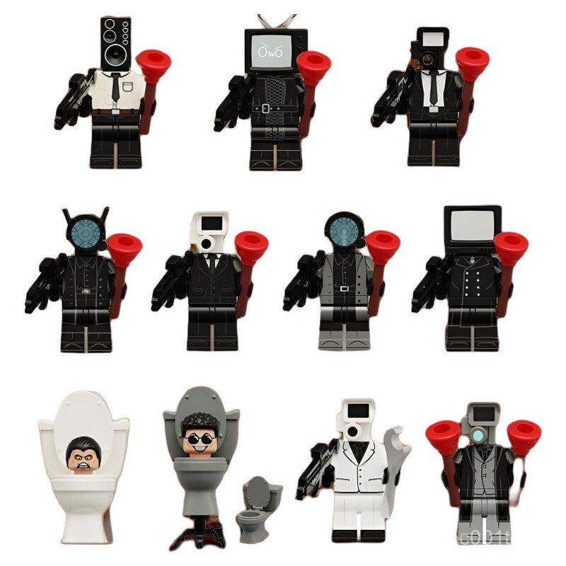 Monitor Building Block Minifigure Warriors God of War Audioman Titan Clock King Boy Educational Asse
