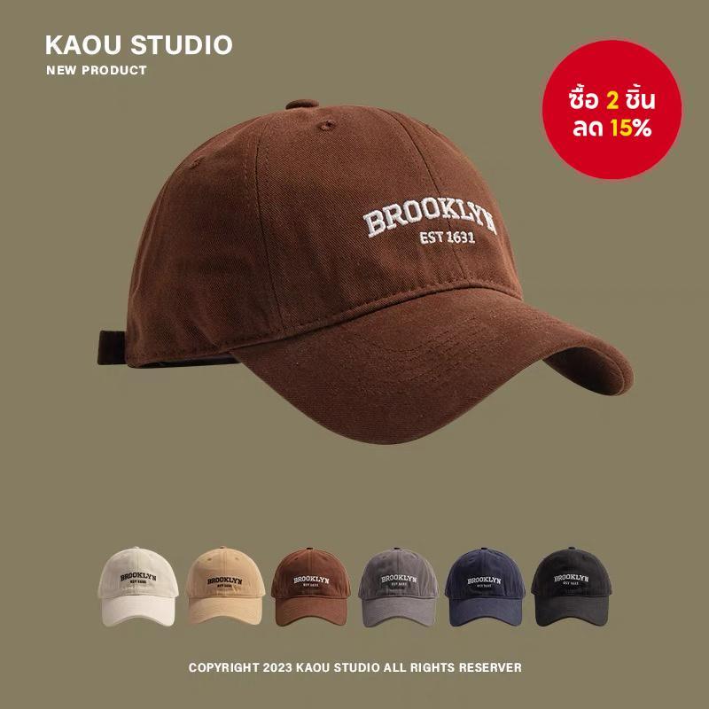 หมวกเบสบอลย้อนยุค Brooklyn ปัก Street-Style Unisex ผ้าฝ้ายล้างนุ่มสําหรับสวมใส่ทุกวัน