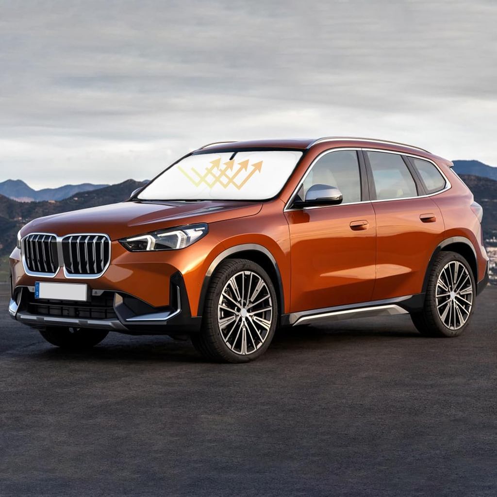 Windshield Sun Shade Sunshade for 2016-2023 2024 2025 BMW X1 F48 Windshield Sun Visor Cover for X1 F