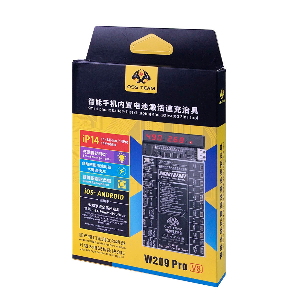 W209 Pro V8 บอร์ดเปิดใช้งานสําหรับ 4-8 Xs 11 XR 12 13 14 แผงวงจร Fast Charging Tester