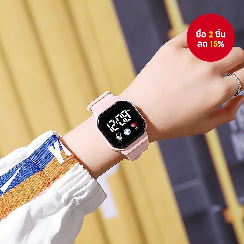 นาฬิกาอิเล็กทรอนิกส์กันน้ํามีสไตล์สําหรับผู้หญิง-การออกแบบแฟชั่นเรียบง่ายสําหรับนักเรียน