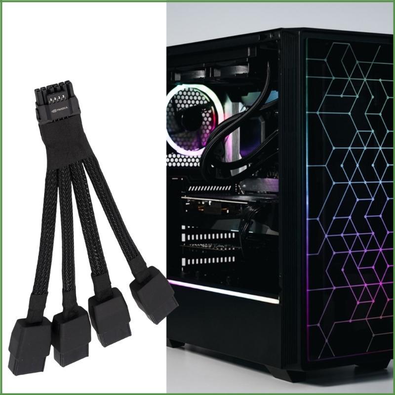BON 4x 8Pin ถึง 16Pin GPU สายไฟอะแดปเตอร์ 12VHPWR Connector สําหรับ RTX4090 สาย GPU