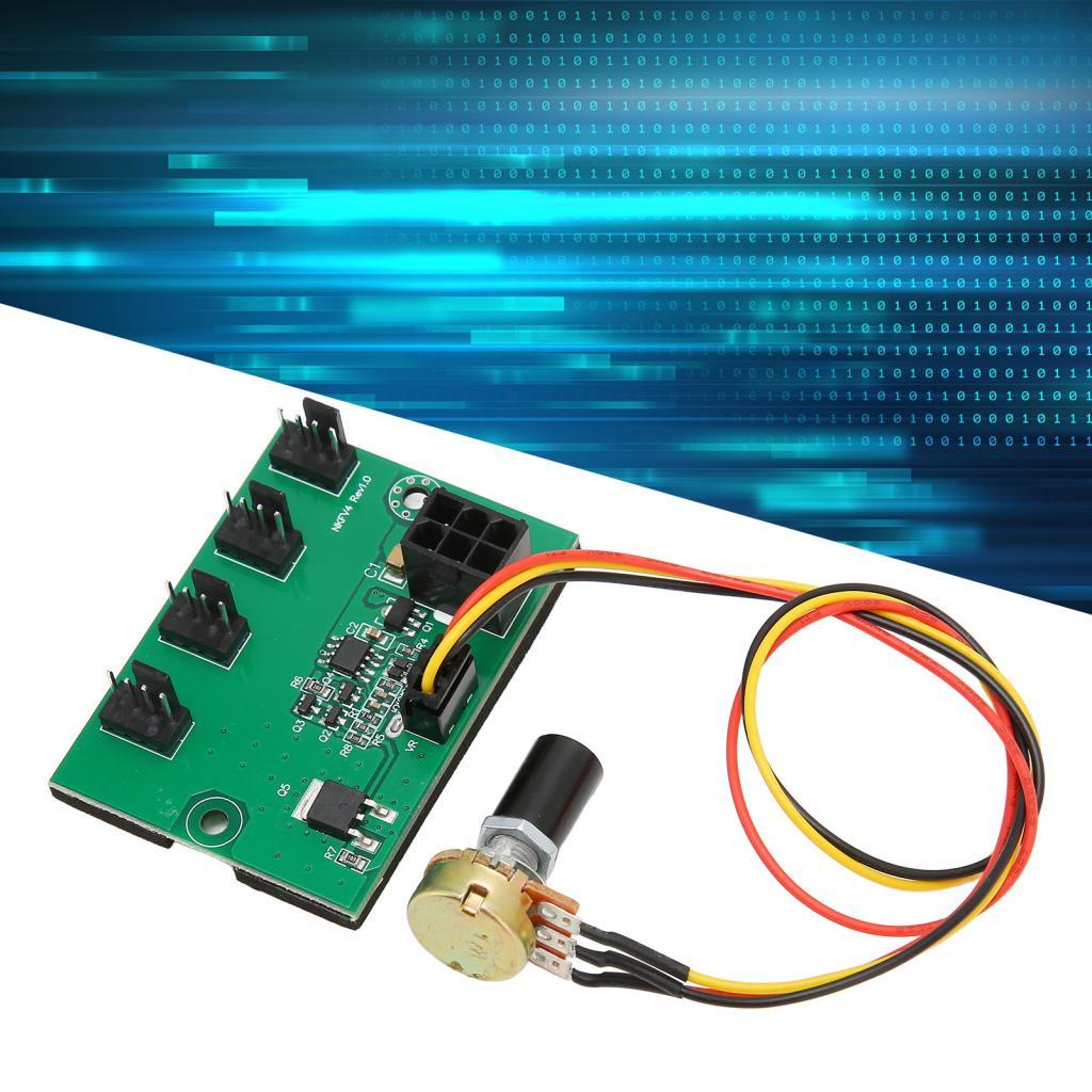 Pickhouse พัดลม 4 ขา A Hub  2 3 พอร์ต 6 Power Ply Plug and Play PC Chassis Cooling Solution