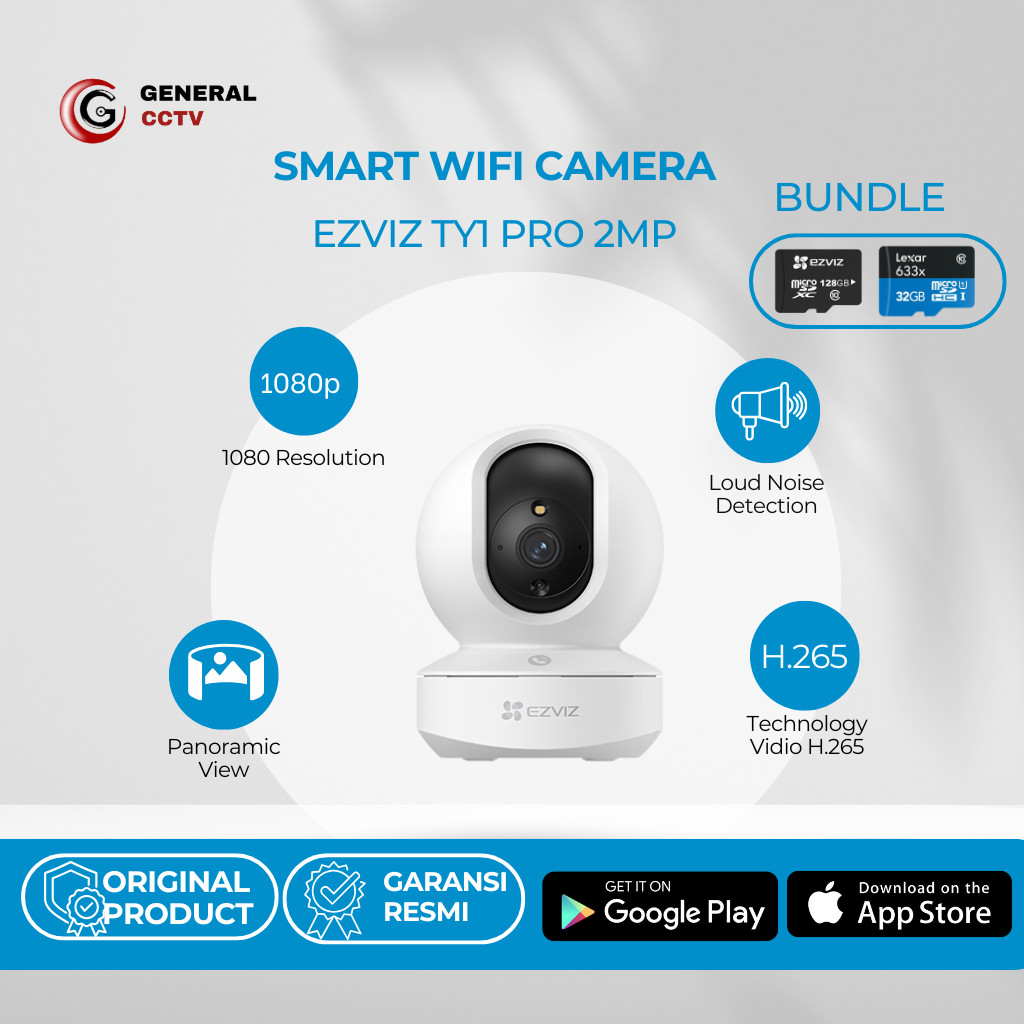 Ezviz TY1 Pro 2MP Smart Wi-Fi Pan & Tilt | กล้องติดตามอัจฉริยะ