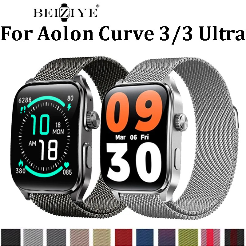 สแตนเลส Milanese สําหรับ Aolon Curve 3 Ultra สายนาฬิกาเข็มขัดสร้อยข้อมือสําหรับ Aolon Curve 3 Band อ