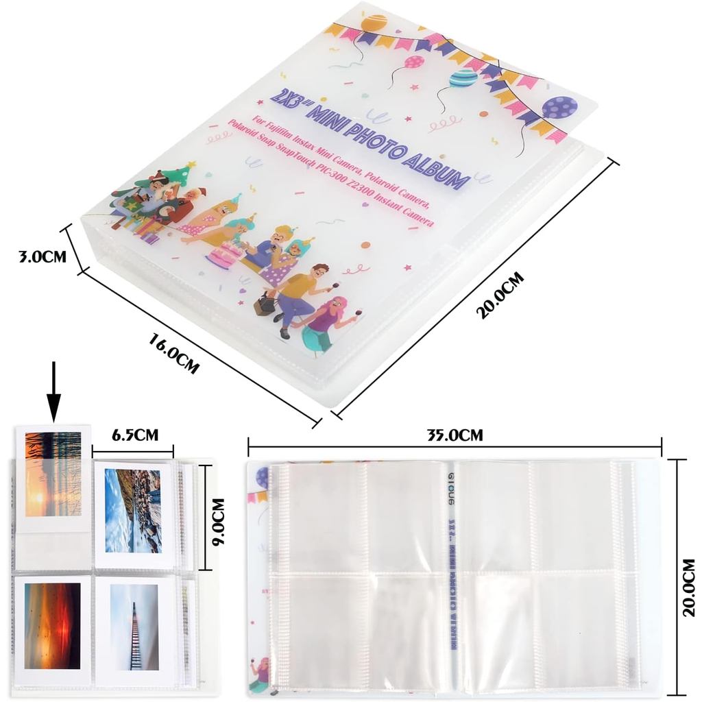 640 Pockets 2x3” Mini Photo album Picture Sleeves for Fujifilm Instax Mini 50s 70 90 11 Fujifilm Ins