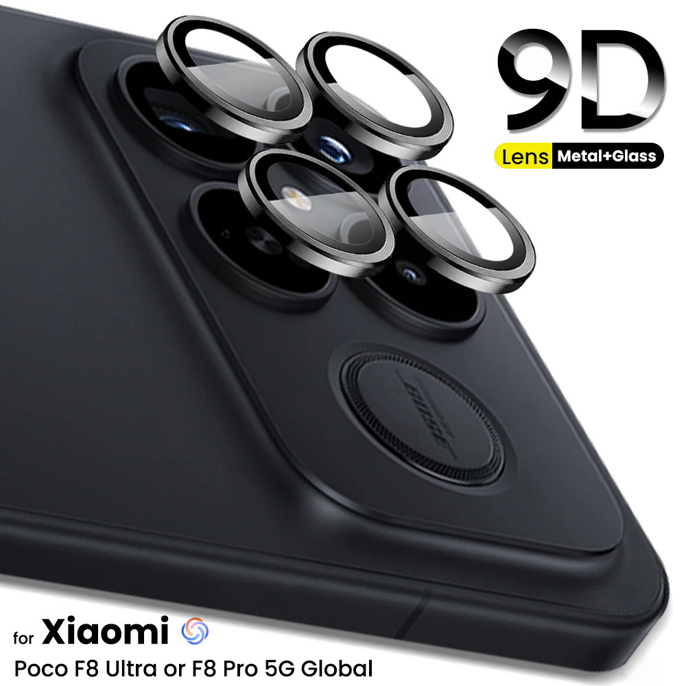 Poco F8 Ultra 5G แหวนโลหะ + กระจกนิรภัยกล้องเลนส์ Protector ฝาครอบ Poco F8 Ultra Poco F8 Pro กล้อง L