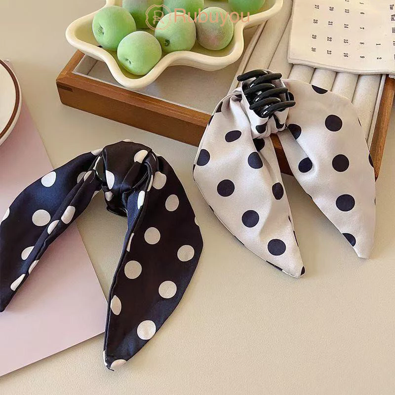 Rubuyou กิ๊บหนีบผมโบว์ Polka Dot 2025 สไตล์เกาหลี thumbnail 9