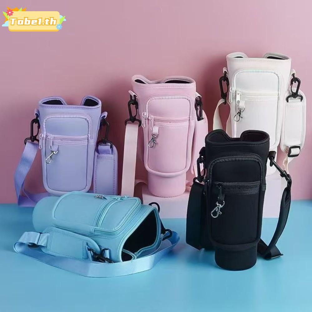 TOBE1 กระเป๋าใส่ขวดน้ํา,ลื่นปรับสายคล้องไหล่ขวดน้ําที่ใส่กระเป๋า,40ออนซ์พร้อมกระเป๋าที่มีการจัดการฉนวนถ้วยปกสําหรับแก้วน้ํา