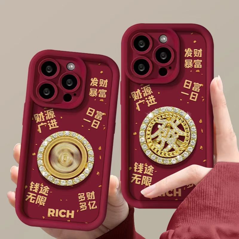 3D Rotatable Get Rich สําหรับ VIVO V60 V50 Lite V40 Lite V30 V30E V29E Y400 Y200 V27E V27 V23 V25 PR