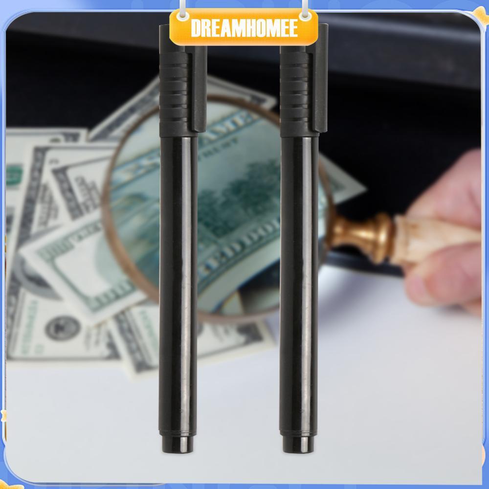 [dreamhomee.th] 2 ชิ้นปากกาตรวจสอบเงินแบบพกพามินิหมึกเครื่องตรวจจับสกุลเงินน้ําหนักเบาเครื่องตรวจจับ