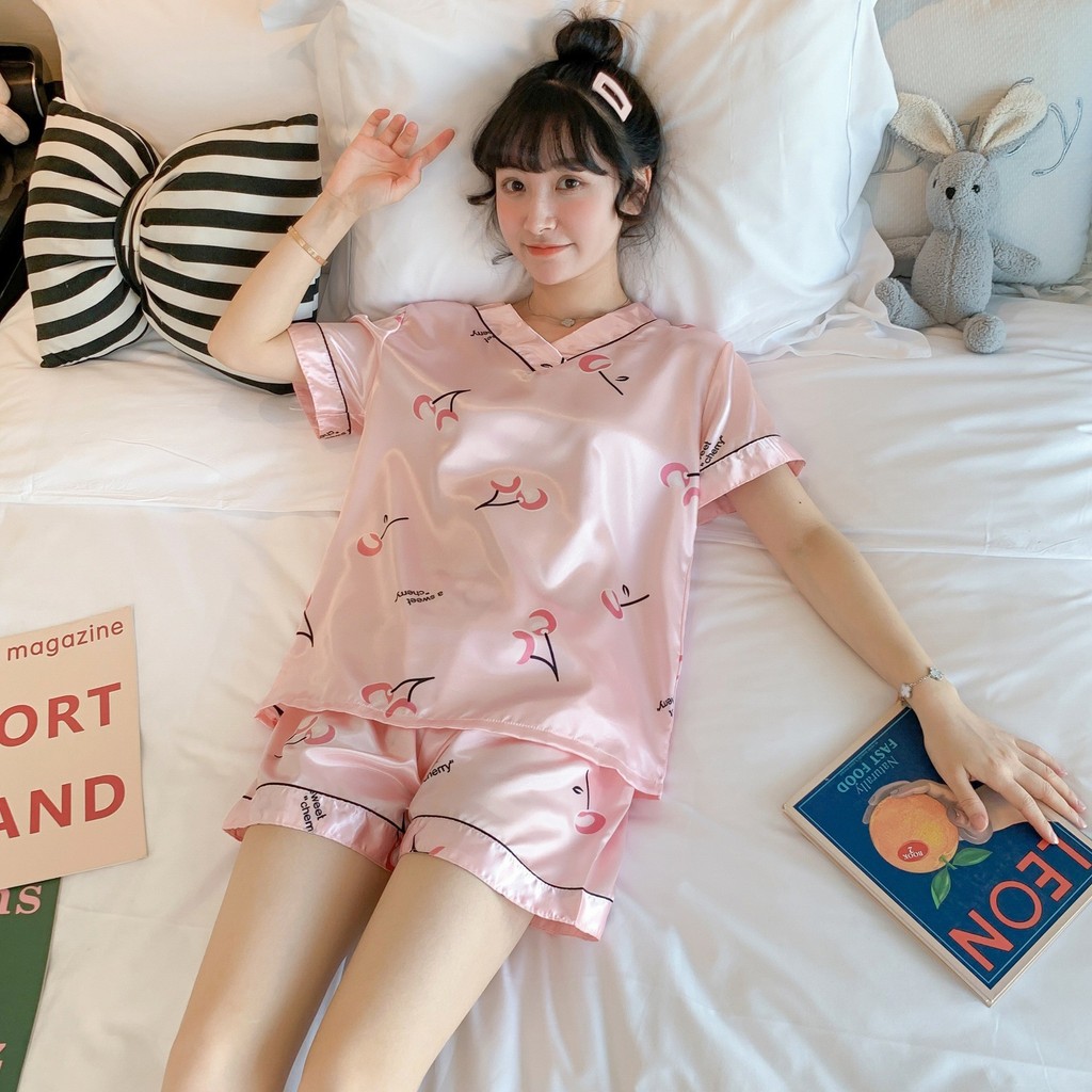 Zlf V คอชุดนอนผ้าไหมน้ําแข็ง Cloud Duck GT M Shop Lzboi 4 th ✨LittleStar6✨