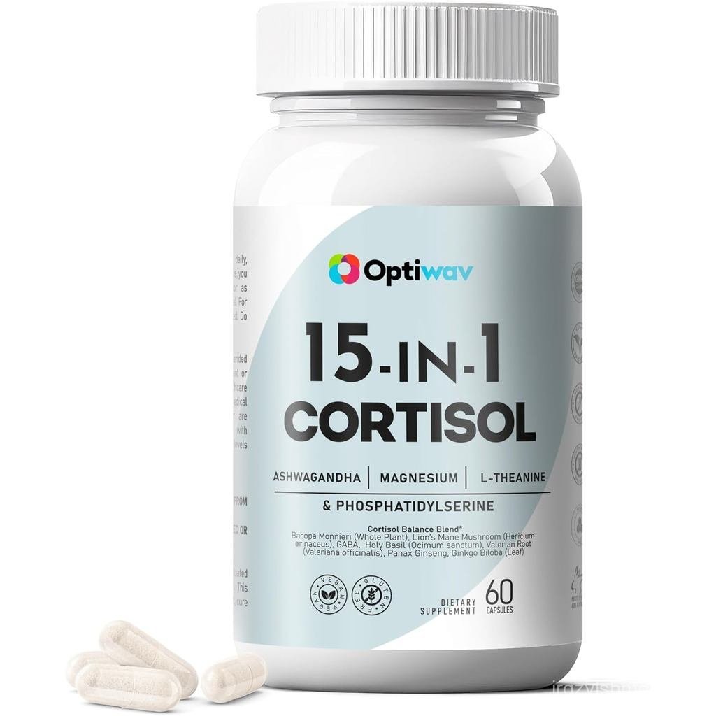 Cortisol อาหารเสริมดีท็อกซ์สําหรับผู้หญิงผู้ชาย - Control & Lowering High Cortisol ระดับ - Balance S