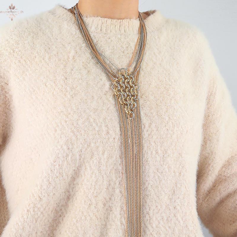 Nf แฟชั่น Chic Multi-Layered sel สร้อยคอสร้อยข้อมือผู้หญิงสาว Bohemian อุปกรณ์เสริมความงาม Y2k เครื่