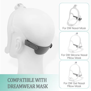 ปรับ CPAP สายรัดหัวนุ่ม DreamWear หน้ากากจมูกเครื่องช่วยหายใจการนอนหลับ Universal สายรัดหัวเปลี่ยน