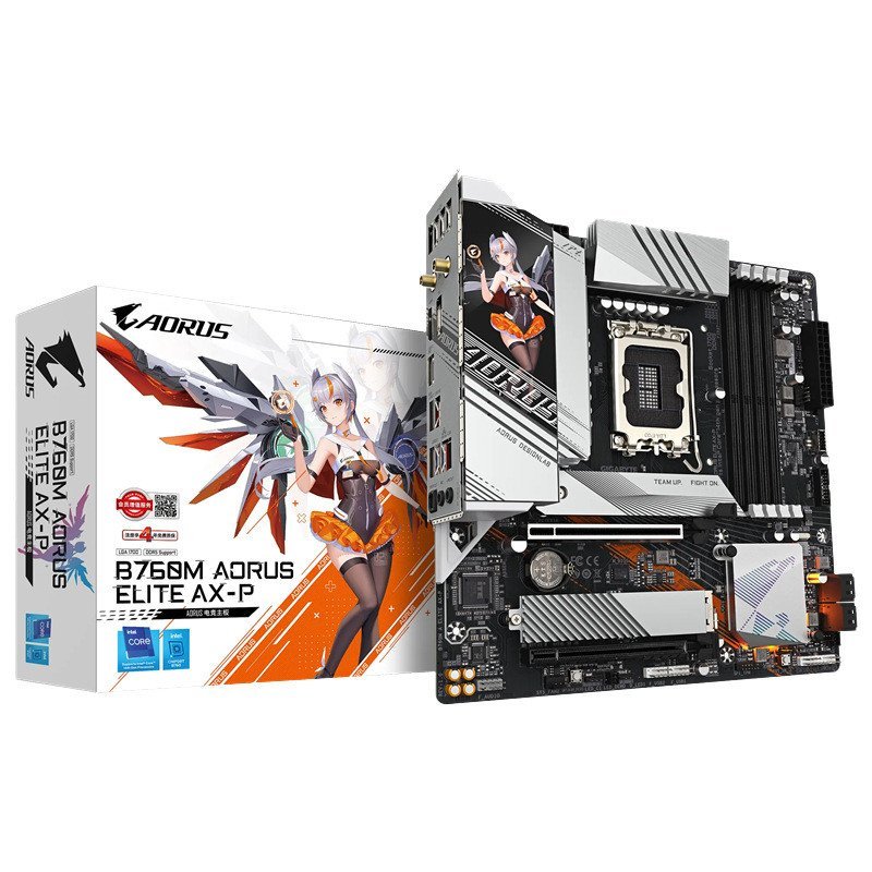 GIGABYTE GABYTE B760M AORUS ELITE AX-P คอมพิวเตอร์เดสก์ท็อปเมนบอร์ดพีซีเหมาะสําหรับ LGA1700