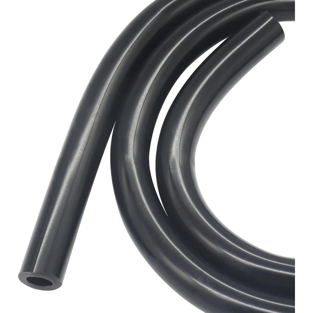 ท่อซิลิโคน 0.2" x 0.35"(5x9mm)(IDxOD) 9.84Ft(3m) ความยาวท่อสีดํายืดหยุ่น,ยางซิลิโคนท่ออากาศท่อน้ําสํ