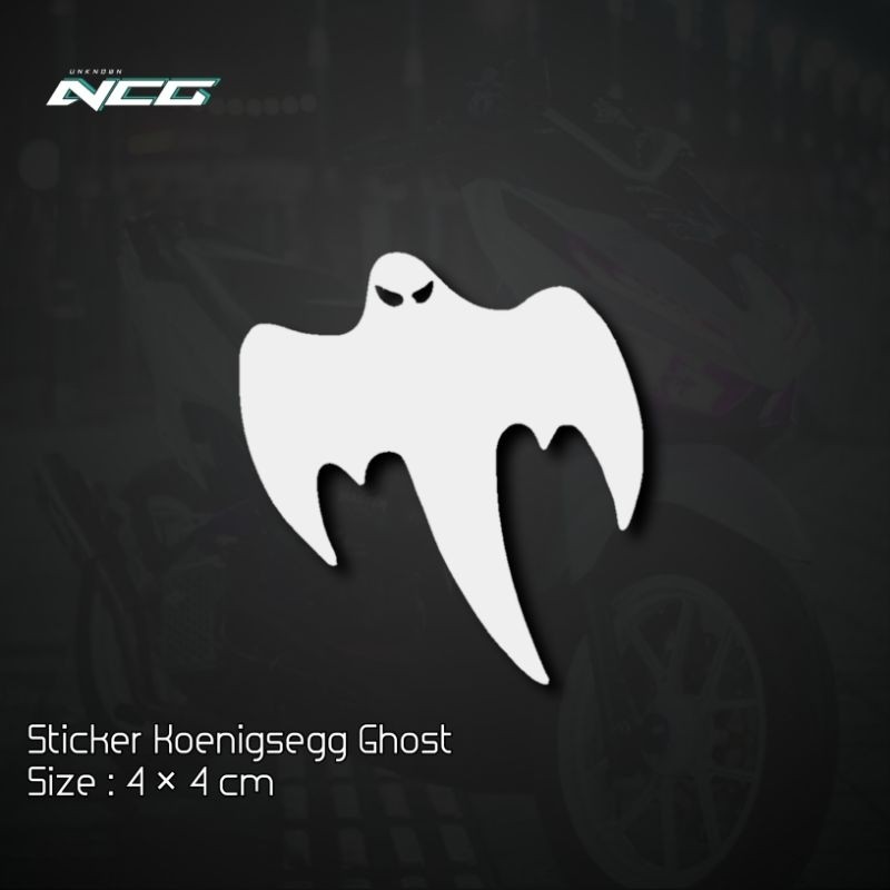 สติ๊กเกอร์ Ghost Koenigsegg สติ๊กเกอร์โลโก้รถผี
