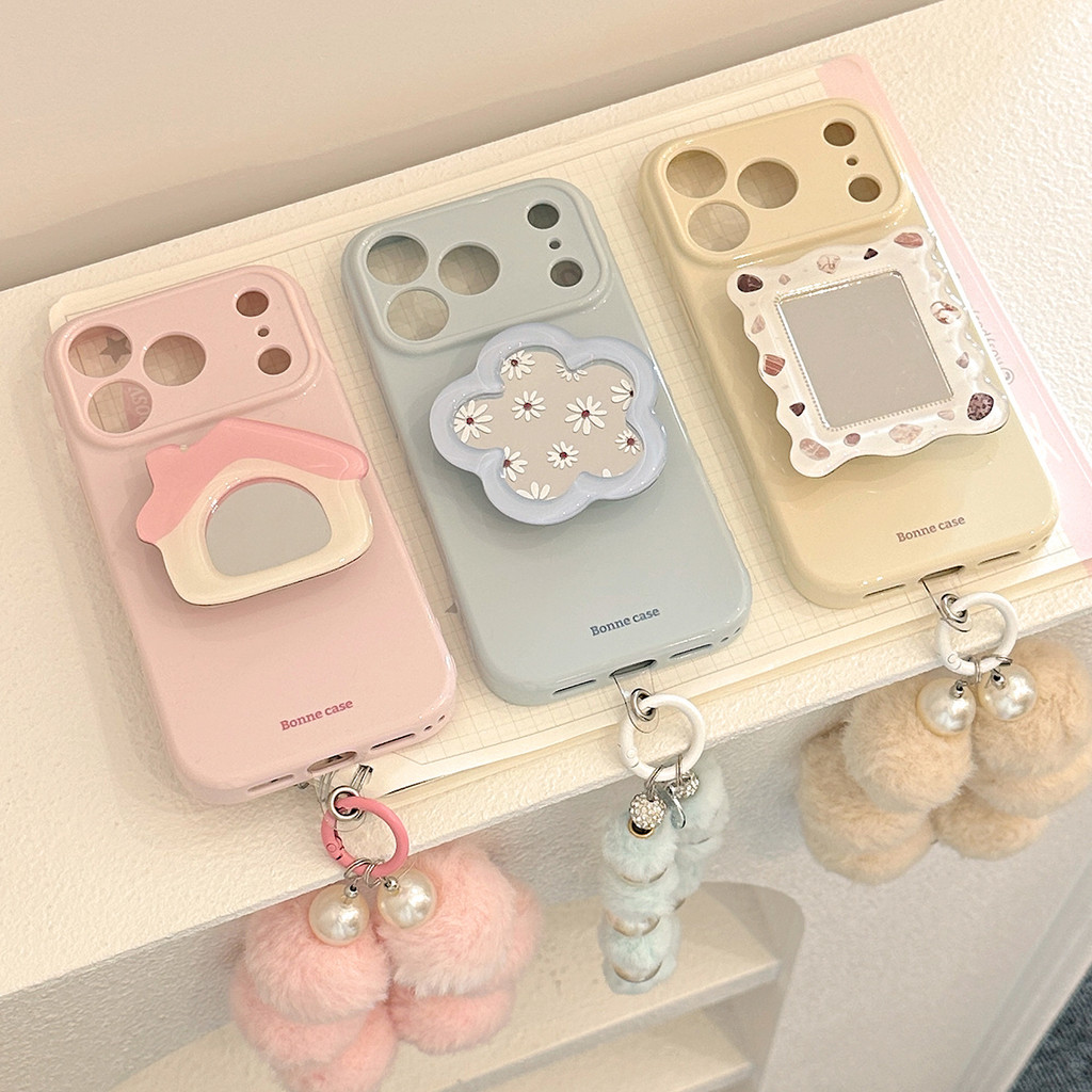 Ins Simple ขนาดเล็กสีชมพูและสีม่วงตัวอักษรซิลิโคนผู้ถือสําหรับ Iphone 17 17pro 16 15 14 12 13 PRO MAX ปลอกฝาครอบป้องกัน AT2803