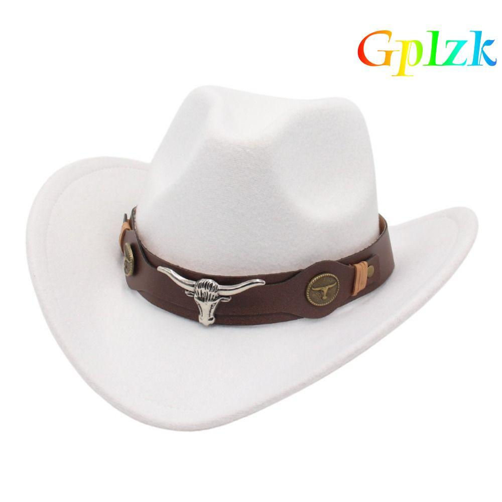 GPLZK หมวกทรงสูงสไตล์ทิเบตและคาวบอย ทำจากหนังวัว นุ่มสบาย พร้อมลายเฟเดอร่าเจ๊ะซ์ สำหรับผู้หญิง