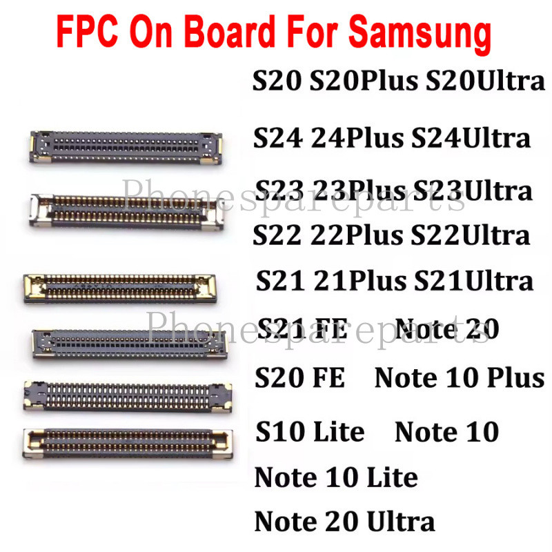 10 ชิ้น USB ชาร์จ FPC Connector สําหรับ Samsung S23 S24 S22 Ultra S21 Plus หมายเหตุ 20 FE S21FE S10 บนบอร์ดเชื่อมต่อ USB Dock พอร์ต