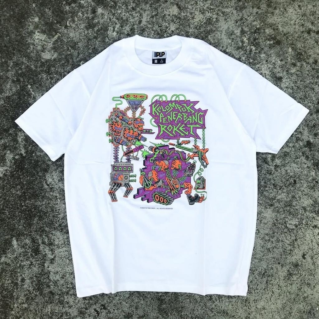 ROCKET FLIGHT GROUP - HAZARDOUS GENERATOR TSHIRT เสื้อยืดสีขาว 24s