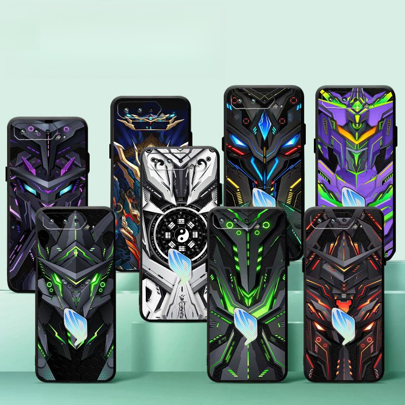 หลายรูปแบบเคสนุ่มสําหรับ ASUS ROG5S เคสโทรศัพท์ ROG โทรศัพท์สําหรับเล่นเกม 5 Tech-สไตล์ปกอ่อน ROG-Ph