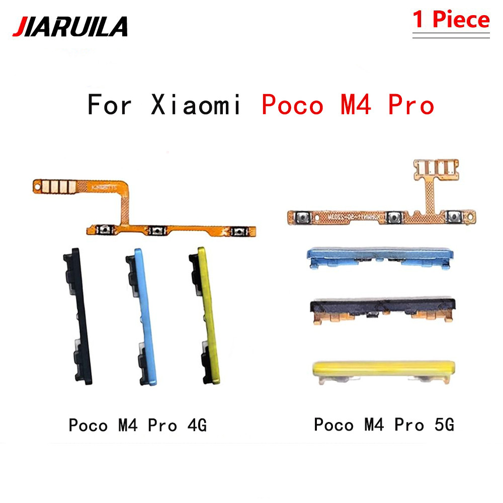 สําหรับ Xiaomi Poco M4 Pro 4G 5G ปุ่มเปิด/ปิดสวิตช์ระดับเสียงปุ่มควบคุมสาย Flex