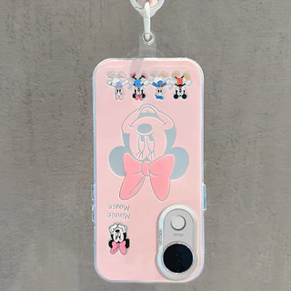 เคส Vivo V60 V70 V50 5G เคส Vivo V60 Lite 5G Case เคสน่ารักคู่รัก การ์ตูนมิกกี้ มินนี่ เมาส์ แบบด้าน กันกระแทก พร้อมสายคล้องมือถือ ขอบซิลิโคนอ่อนนุ่ม สำหรับผู้หญิง นักเรียน