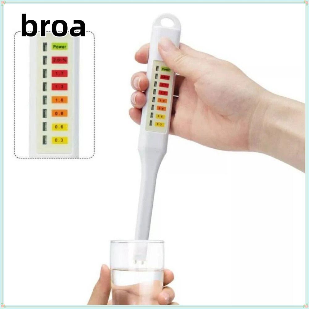 BROA LED เครื่องวัดความเค็ม, สีขาวมือถืออิเล็กทรอนิกส์อาหารเกลือเมตร, แบบพกพากันน้ําอาหารเครื่องทดสอบความเค็มปากกา Health Diet