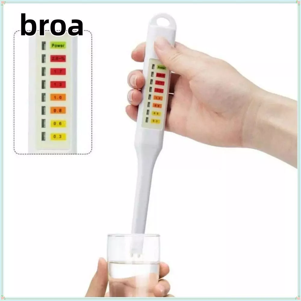 BROA LED เครื่องวัดความเค็ม, สีขาวมือถืออิเล็กทรอนิกส์อาหารเกลือเมตร, แบบพกพากันน้ําอาหารเครื่องทดสอบความเค็มปากกา Health Diet