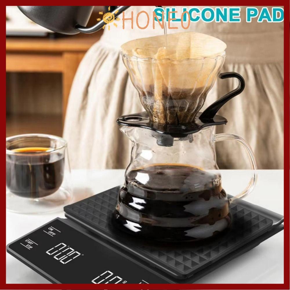 HONE เครื่องชั่งในครัว,จอแสดงผล LCD เครื่องชั่งอิเล็กทรอนิกส์ที่แม่นยําสูง,ร้อนพร้อมจับเวลาเทหยด 3Kg