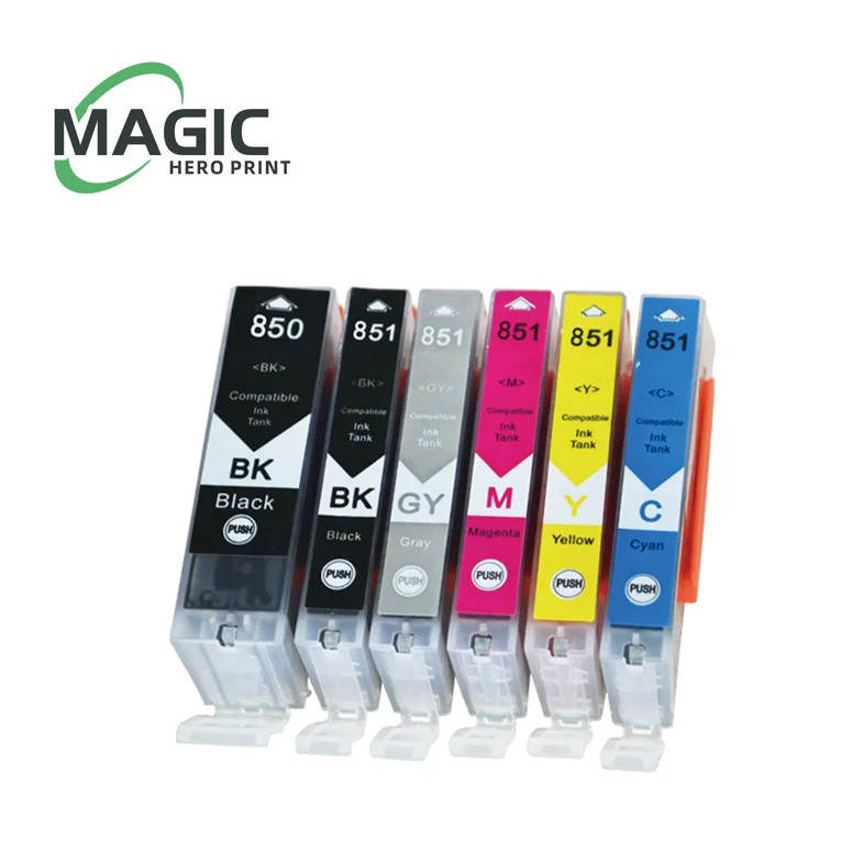 สําหรับ canonPGI-850 CLI-851 ใช้งานร่วมกับตลับหมึกสําหรับ canonMG5480/MG6380/MG6400/MG7180/IP7280/MX