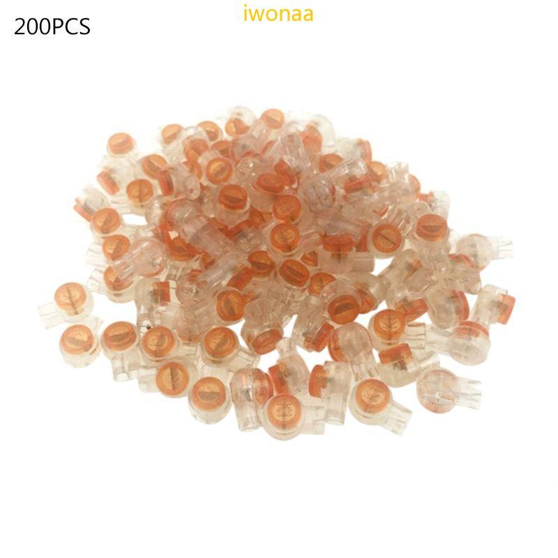 Iwo 200 ชิ้น K1 Connector Crimp การเชื่อมต่อกันน้ําสายไฟ Ethernet โทรศัพท์สาย UY2 สาย Terminals