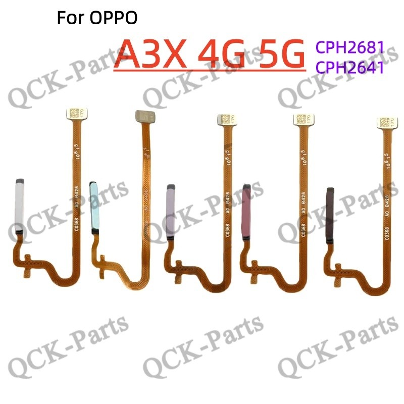 สําหรับ OPPO A3X 4G 5G CPH2681 CPH2641 ลายนิ้วมือ Touch Sensor Finger Power Switch ON OFF ปุ่มด้านข้าง Key Flex สาย – โปรปัง