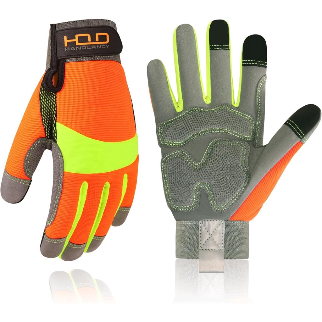 HANDLANDY Safety Work Gloves for Men & Women, Mechanic Working Gloves Touch Screen, Multi-Purpose Us