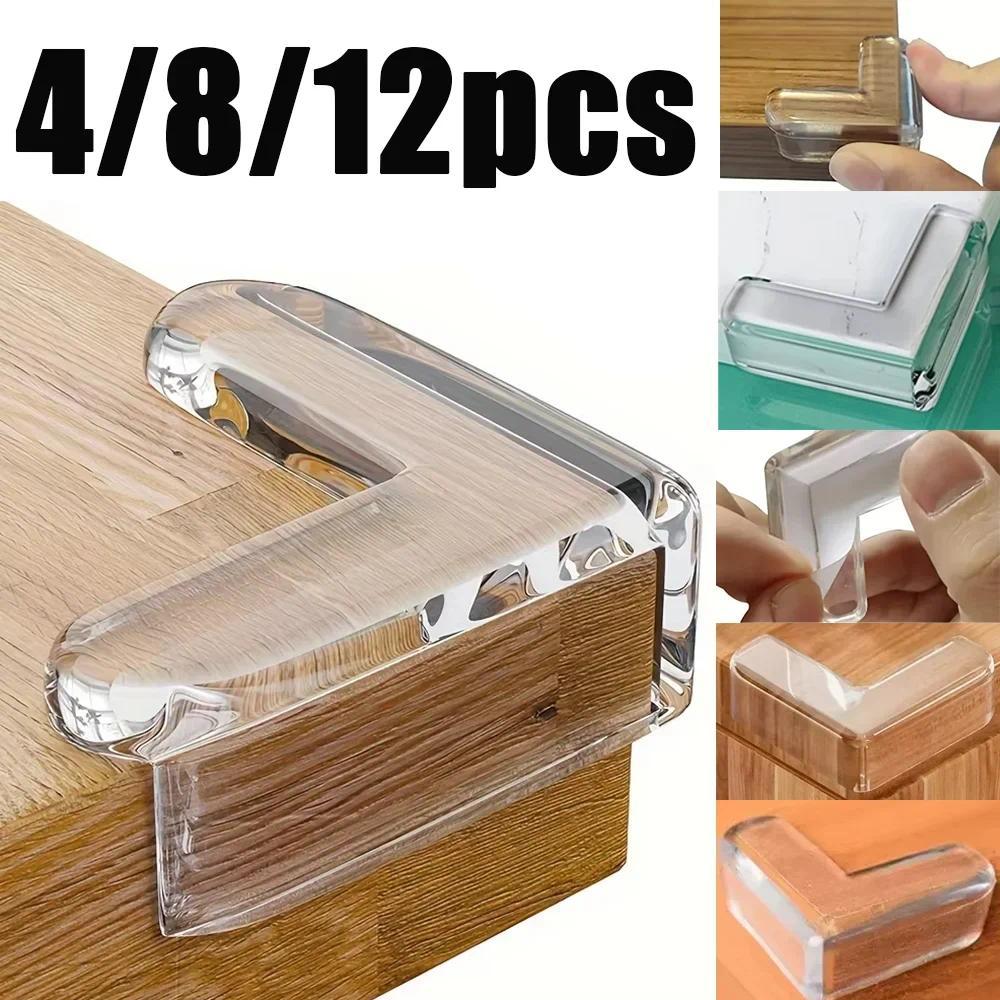 4-16Pc Baby Safety Soft Rubber Table Corner Protector Furniture Tea Table Cover Transparent Anti Chi