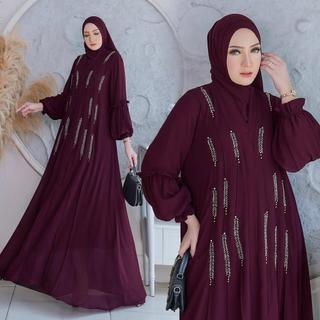 AYLIN DRESS LEBARAN TERBARU 2026 MEWAH ELEGAN BAJU MUSLIM WANITA GAMIS KOREAN STYLE GAMIS MALAY