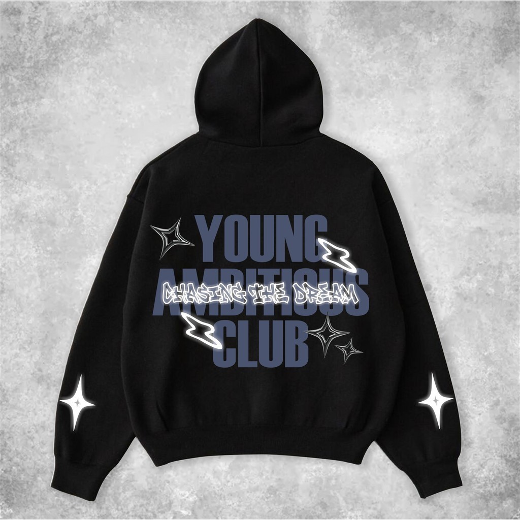 REFLEXTIVE ต้นฉบับบ้านของ TAMBIYU NYALA HOODIE AMBITIOUS MOTO สไตล์ 280GSM MEMORIAL HOODIE
