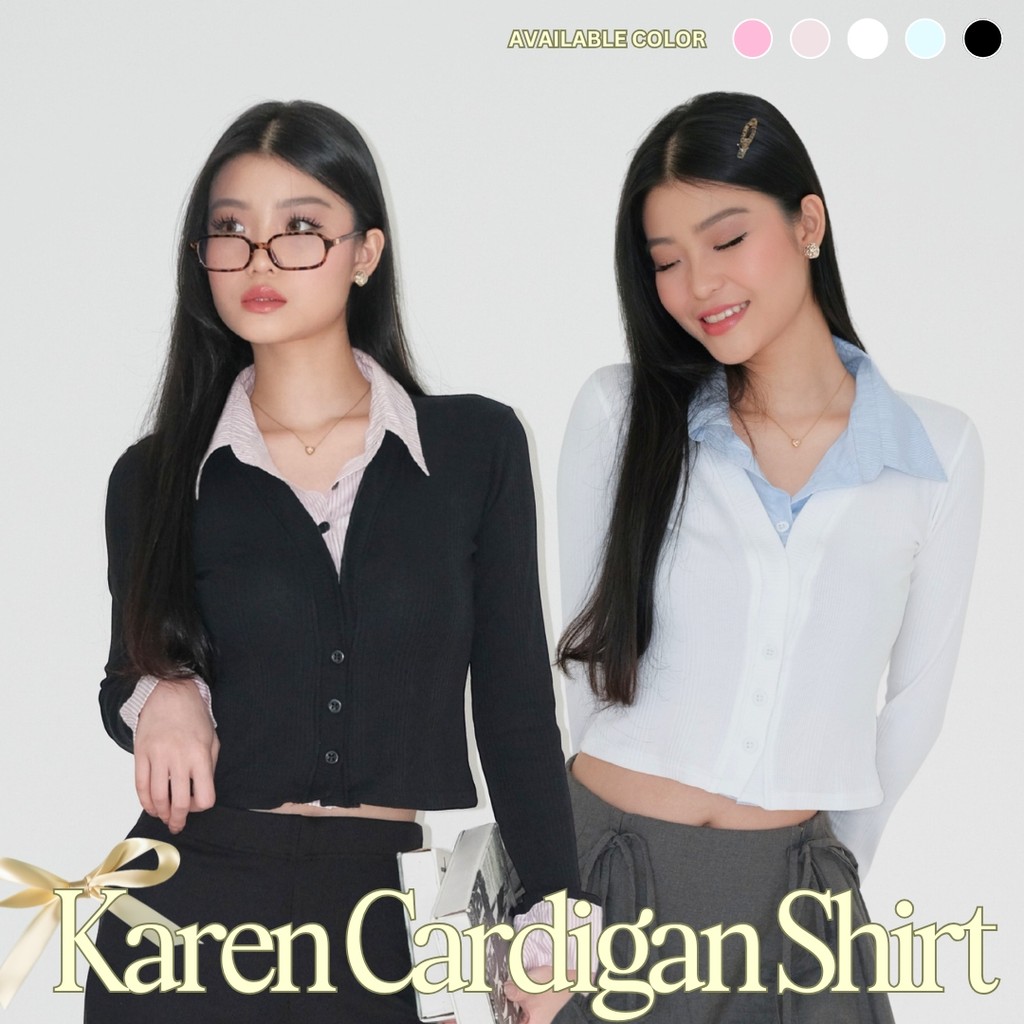 KEMEJA SHEWEARSGAR x KEZIV - KAREN CARDIGAN SHIRT | เสื้อเชิ้ตผู้หญิง | เสื้อท็อปสตรี | เสื้อคาดิแกน